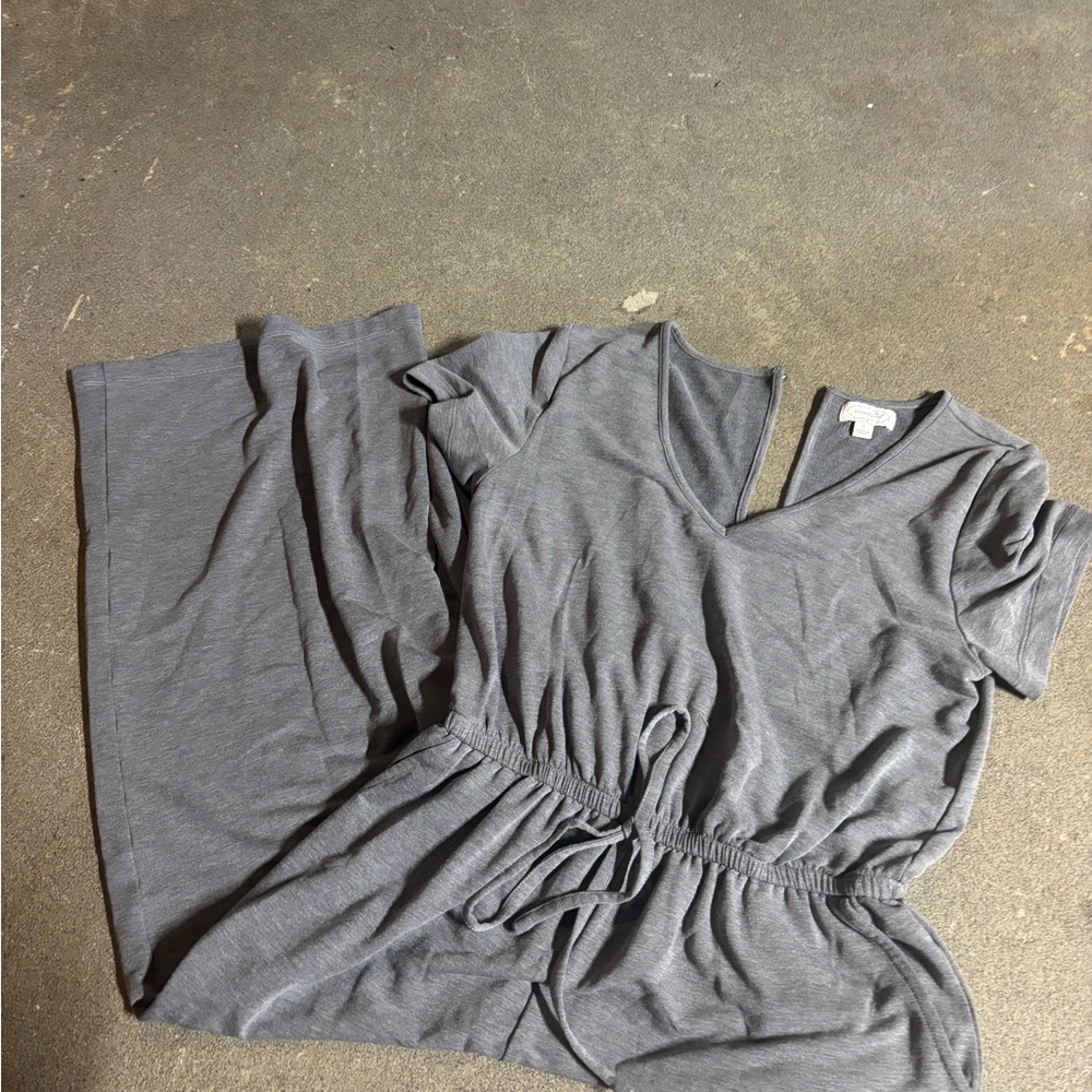 Mud Pie Gray Jumpsuit